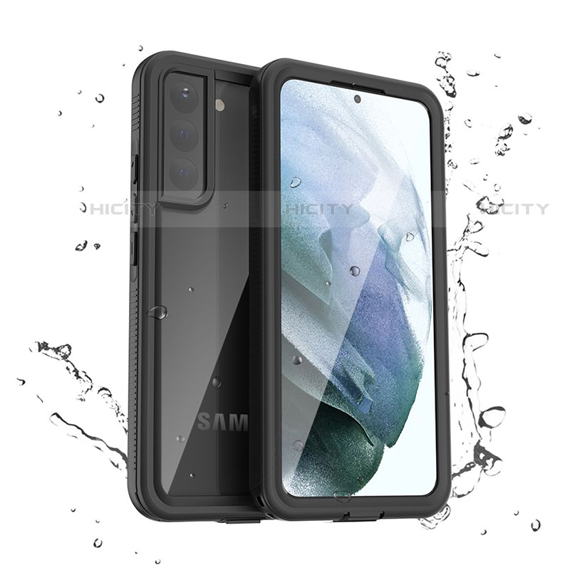 Coque Etanche Contour Silicone et Plastique Housse Etui Waterproof 360 Degres pour Samsung Galaxy S21 FE 5G Noir Plus