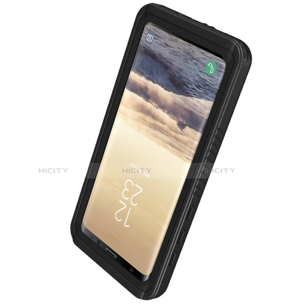 Coque Etanche Contour Silicone et Plastique Housse Etui Waterproof 360 Degres pour Samsung Galaxy S9 Plus Noir Plus