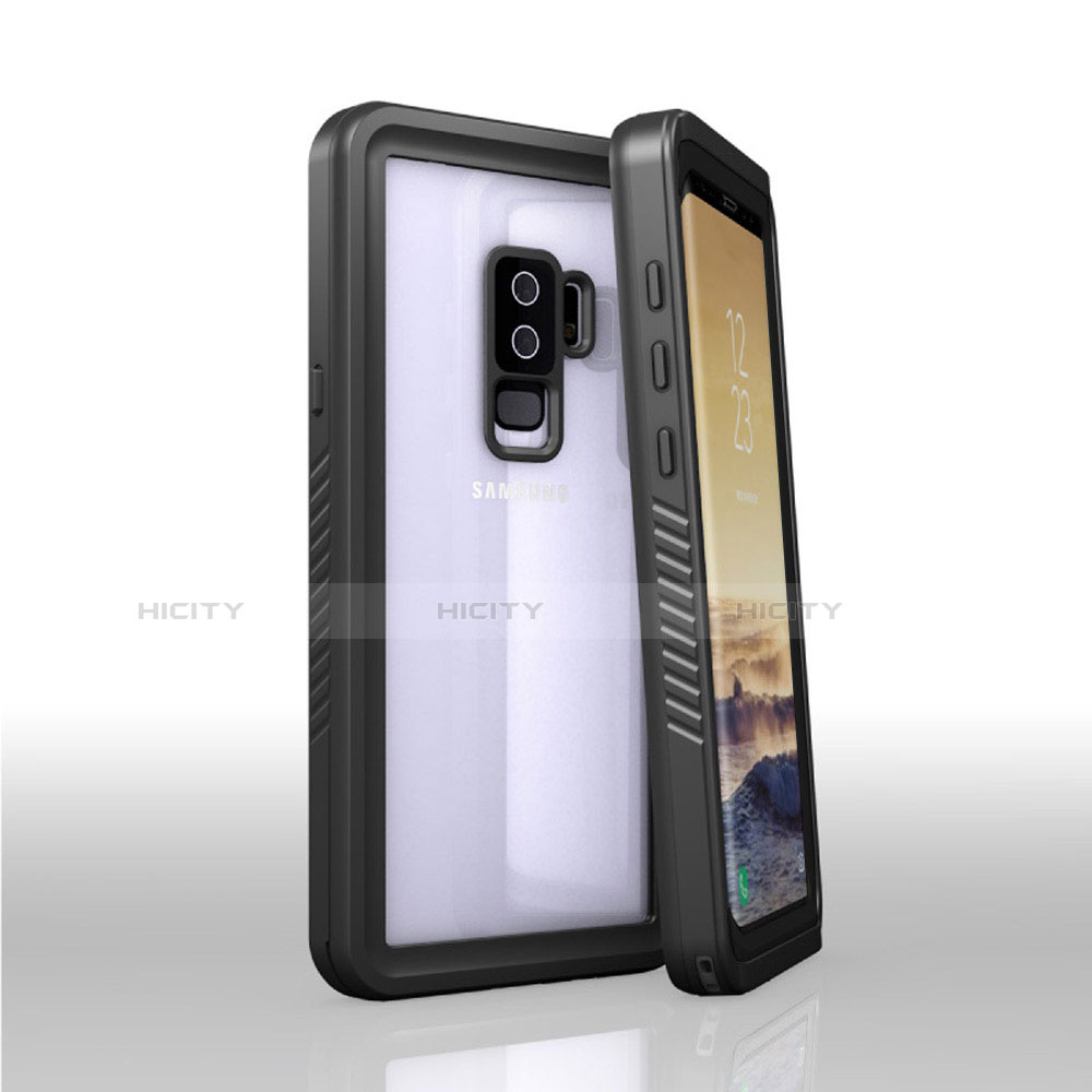 Coque Etanche Contour Silicone et Plastique Housse Etui Waterproof 360 Degres pour Samsung Galaxy S9 Plus Noir Plus