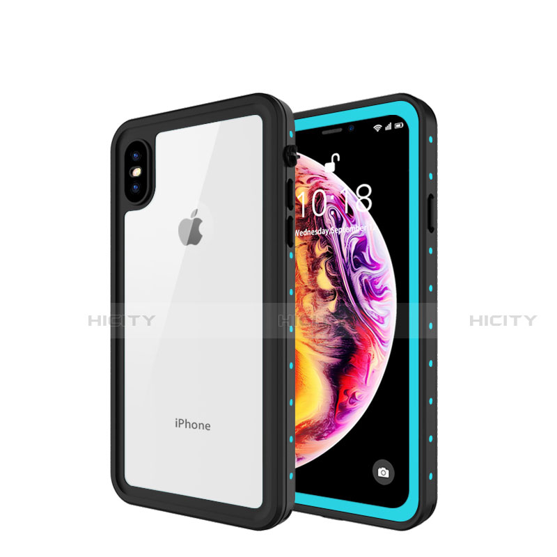 Coque Etanche Contour Silicone et Plastique Housse Etui Waterproof 360 Degres W01 pour Apple iPhone X Plus