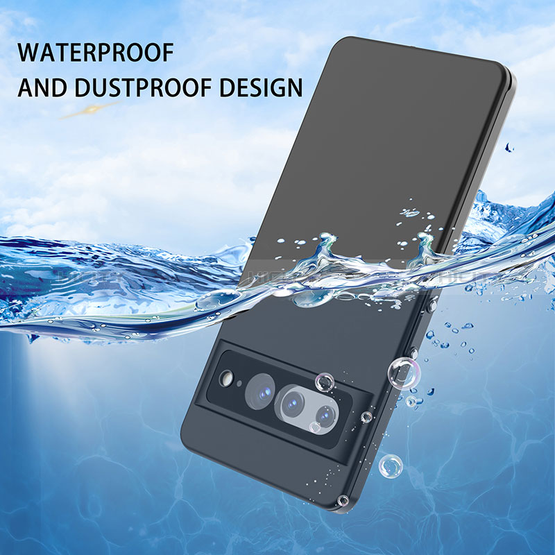 Coque Etanche Contour Silicone et Plastique Housse Etui Waterproof 360 Degres W01 pour Google Pixel 7 Pro 5G Noir Plus