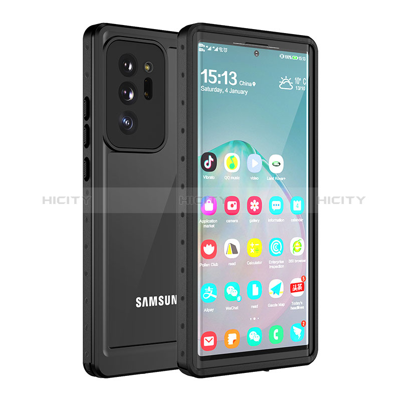 Coque Etanche Contour Silicone et Plastique Housse Etui Waterproof 360 Degres W01 pour Samsung Galaxy Note 20 Ultra 5G Noir Plus