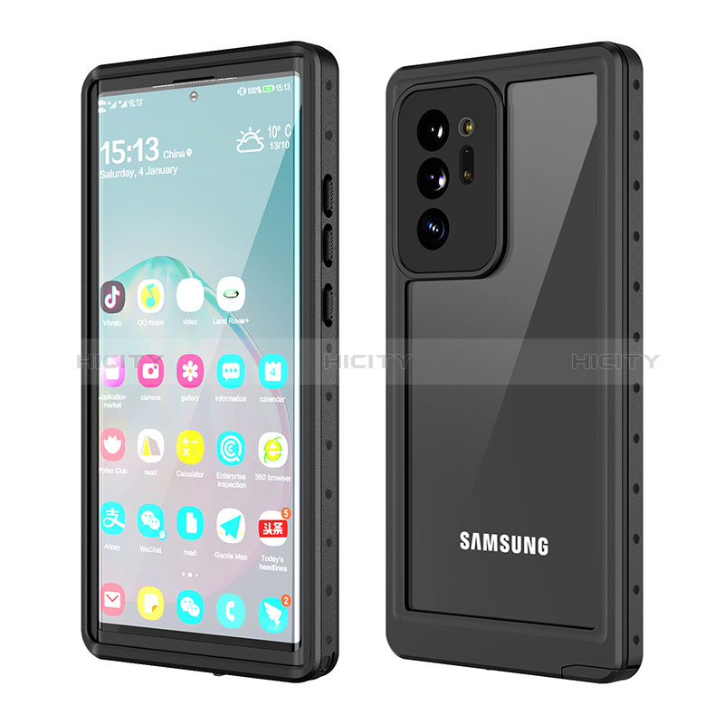 Coque Etanche Contour Silicone et Plastique Housse Etui Waterproof 360 Degres W01 pour Samsung Galaxy Note 20 Ultra 5G Noir Plus