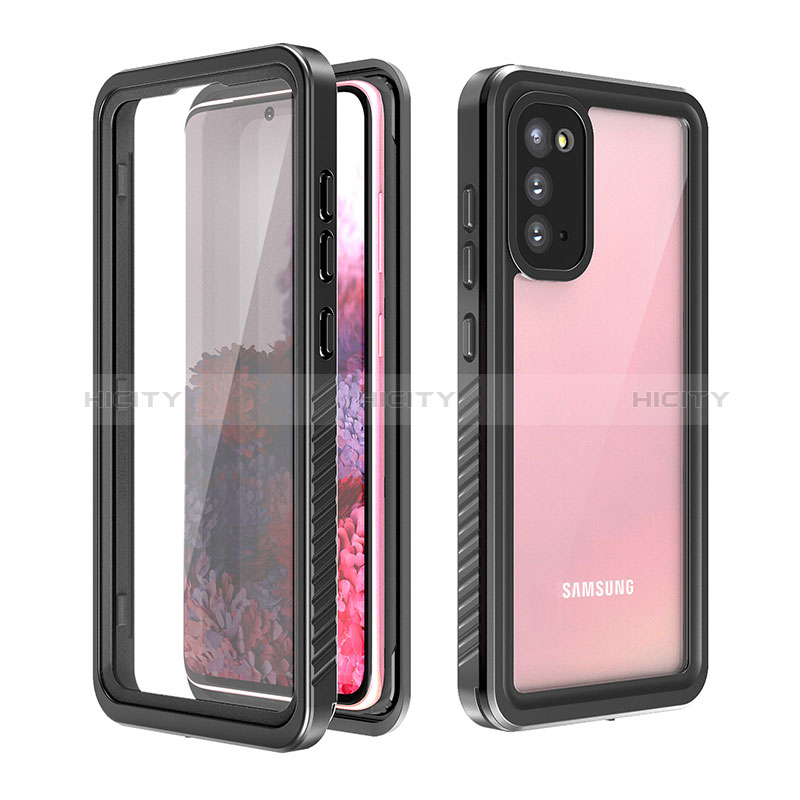 Coque Etanche Contour Silicone et Plastique Housse Etui Waterproof 360 Degres W01 pour Samsung Galaxy S20 FE (2022) 5G Noir Plus