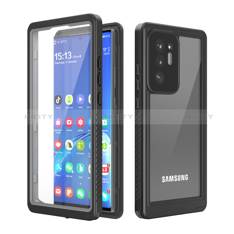 Coque Etanche Contour Silicone et Plastique Housse Etui Waterproof 360 Degres W02 pour Samsung Galaxy Note 20 Ultra 5G Noir Plus