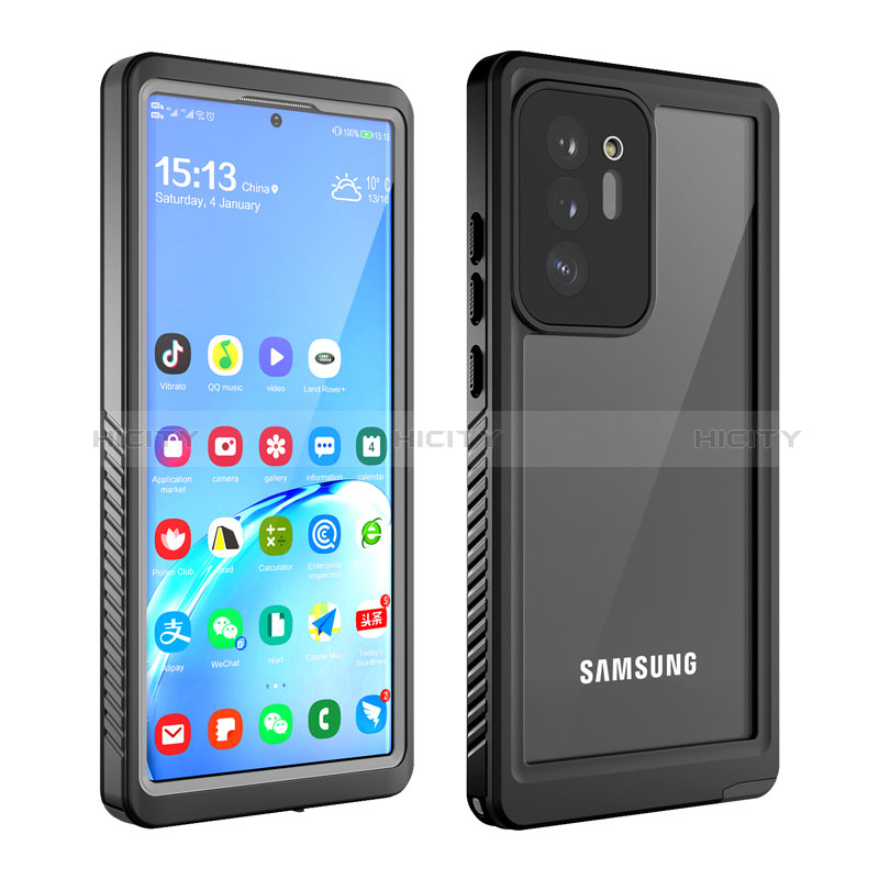 Coque Etanche Contour Silicone et Plastique Housse Etui Waterproof 360 Degres W02 pour Samsung Galaxy Note 20 Ultra 5G Noir Plus