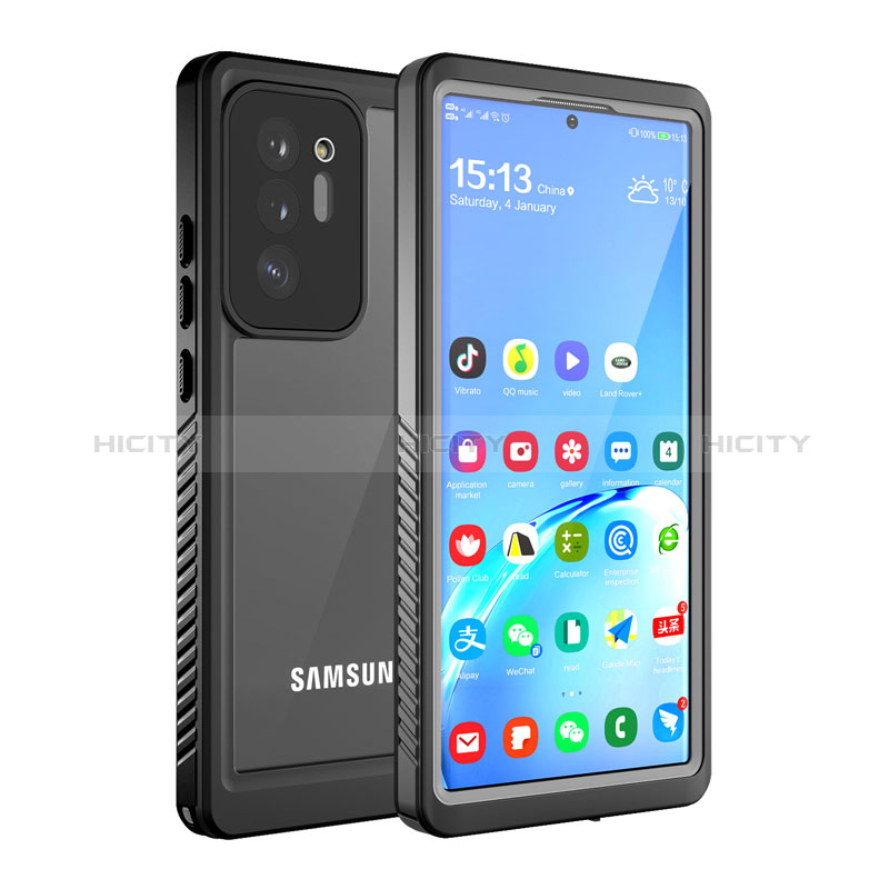 Coque Etanche Contour Silicone et Plastique Housse Etui Waterproof 360 Degres W02 pour Samsung Galaxy Note 20 Ultra 5G Noir Plus