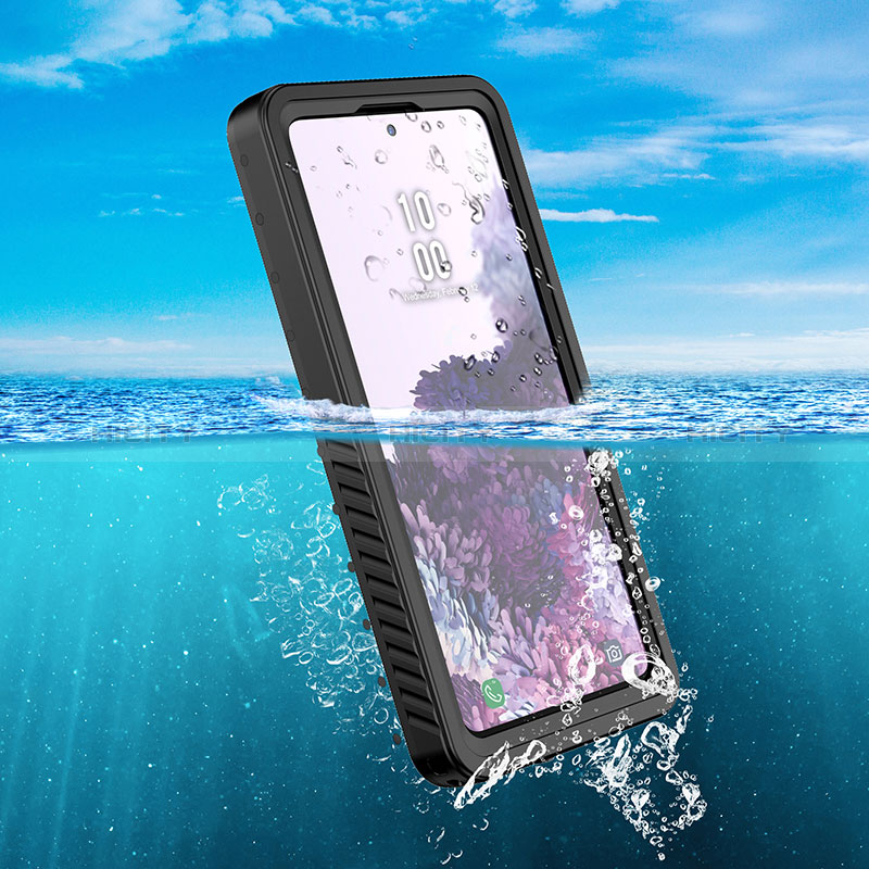 Coque Etanche Contour Silicone et Plastique Housse Etui Waterproof 360 Degres W02 pour Samsung Galaxy S20 FE (2022) 5G Noir Plus