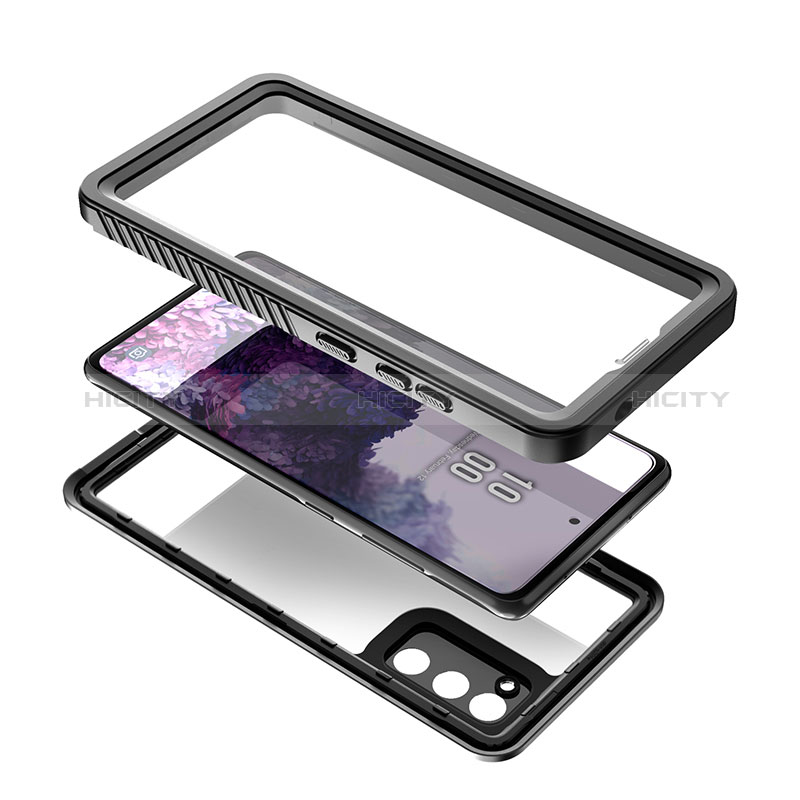 Coque Etanche Contour Silicone et Plastique Housse Etui Waterproof 360 Degres W02 pour Samsung Galaxy S20 FE (2022) 5G Noir Plus