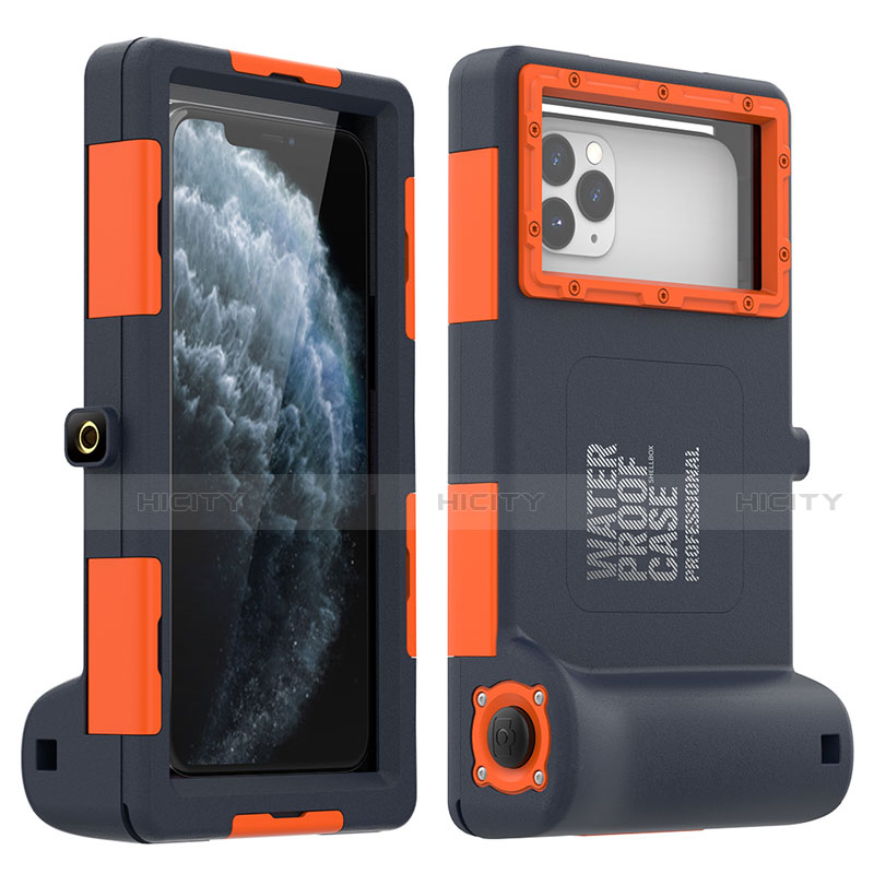 Coque Etanche Contour Silicone Housse et Plastique Etui Waterproof 360 Degres pour Samsung Galaxy Note 8 Orange Plus