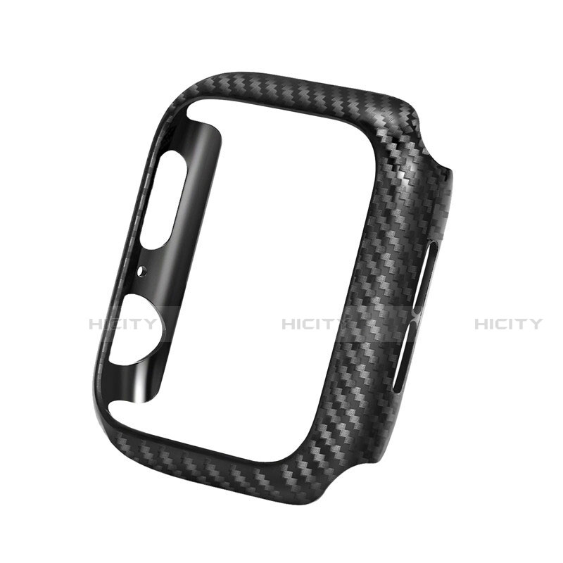 Coque Fibre de Carbone Housse Etui Luxe Serge pour Apple iWatch 5 44mm Noir Plus