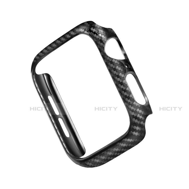 Coque Fibre de Carbone Housse Etui Luxe Serge pour Apple iWatch 5 44mm Noir Plus