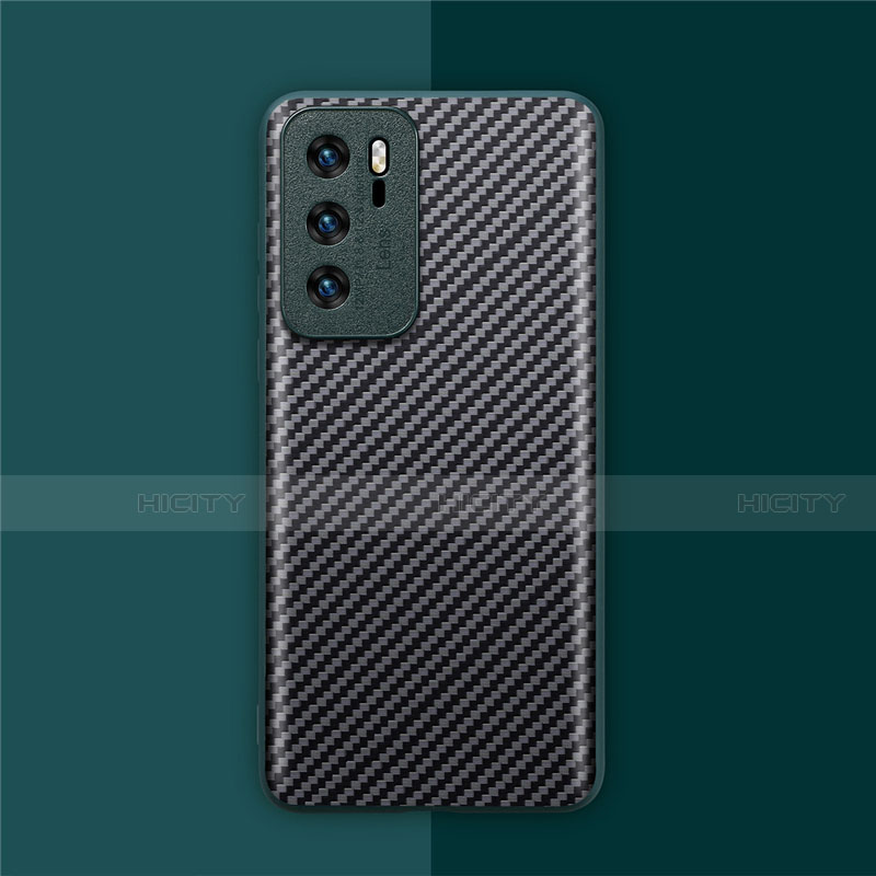 Coque Fibre de Carbone Housse Etui Luxe Serge pour Huawei P40 Plus