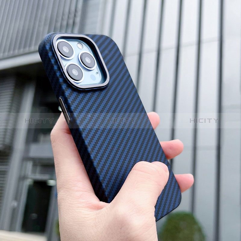 Coque Fibre de Carbone Housse Etui Luxe Serge T01 pour Apple iPhone 15 Pro Plus