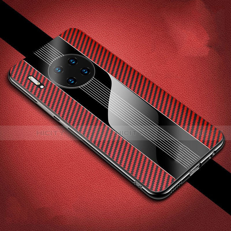 Coque Fibre de Carbone Housse Etui Luxe Serge T01 pour Huawei Mate 30 5G Plus