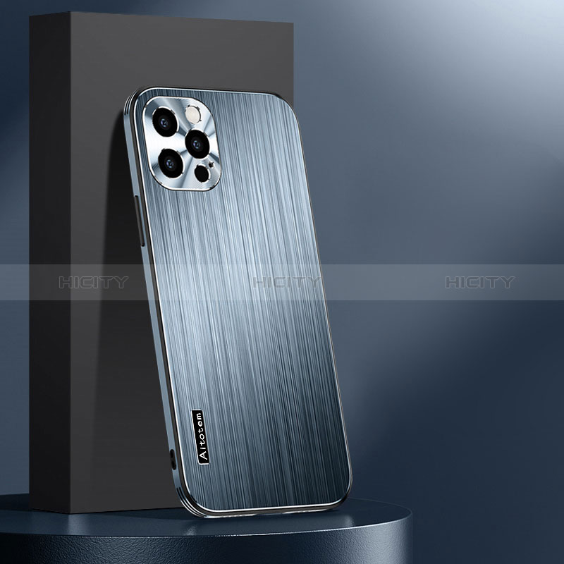 Coque Luxe Aluminum Metal Housse et Bumper Silicone Etui AT1 pour Apple iPhone 14 Pro Max Plus