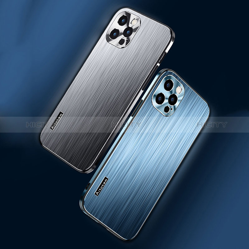 Coque Luxe Aluminum Metal Housse et Bumper Silicone Etui AT1 pour Apple iPhone 14 Pro Max Plus