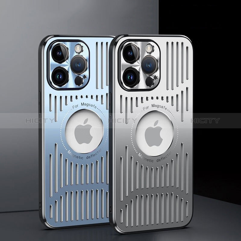 Coque Luxe Aluminum Metal Housse et Bumper Silicone Etui avec Mag-Safe Magnetic Magnetique TX1 pour Apple iPhone 14 Plus