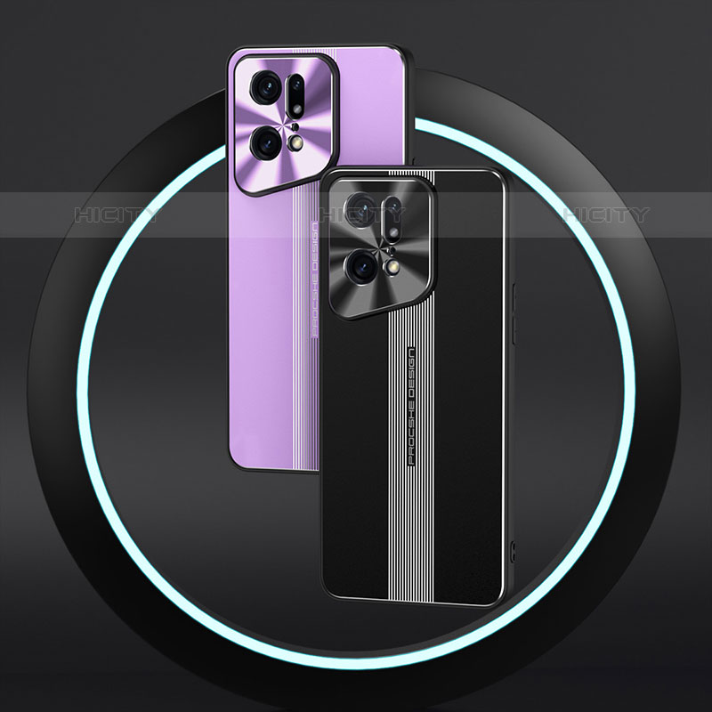 Coque Luxe Aluminum Metal Housse et Bumper Silicone Etui J01 pour Oppo Find X5 Pro 5G Plus