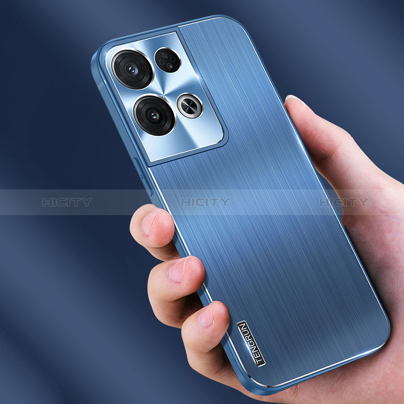 Coque Luxe Aluminum Metal Housse et Bumper Silicone Etui J01 pour Oppo Reno9 Pro+ Plus 5G Plus