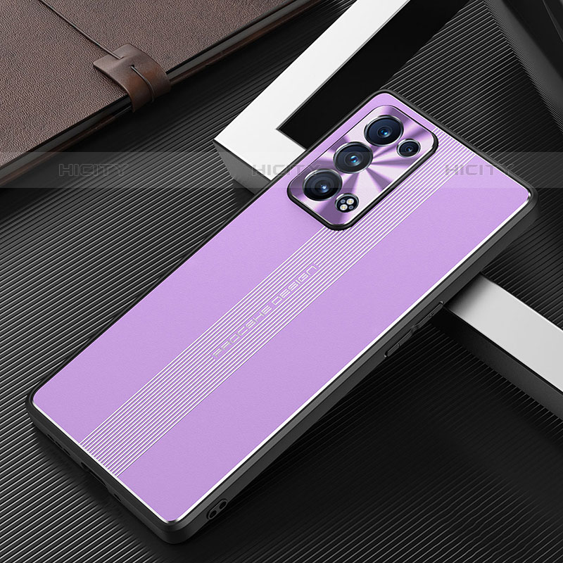 Coque Luxe Aluminum Metal Housse et Bumper Silicone Etui J02 pour Oppo Reno6 Pro+ Plus 5G Plus