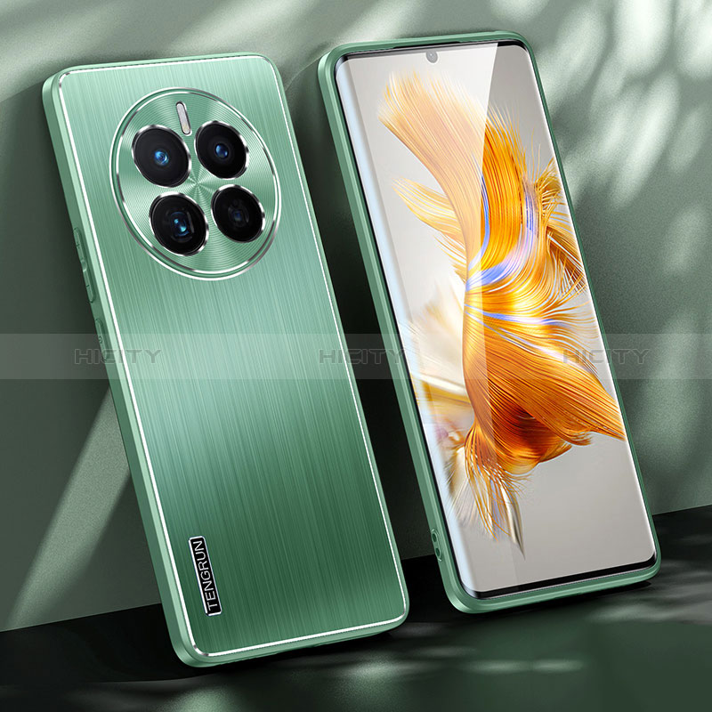 Coque Luxe Aluminum Metal Housse et Bumper Silicone Etui JL1 pour Huawei Mate 50 Vert Plus