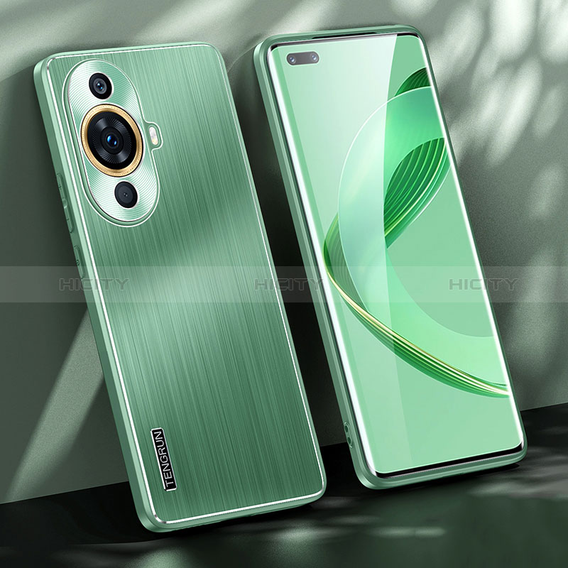 Coque Luxe Aluminum Metal Housse et Bumper Silicone Etui JL1 pour Huawei Nova 11 Ultra Vert Plus