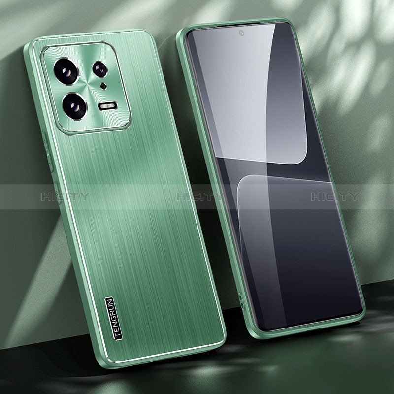 Coque Luxe Aluminum Metal Housse et Bumper Silicone Etui JL1 pour Xiaomi Mi 13 5G Vert Plus