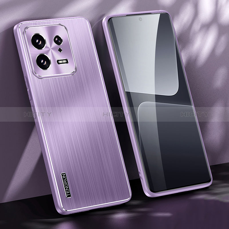 Coque Luxe Aluminum Metal Housse et Bumper Silicone Etui JL1 pour Xiaomi Mi 13 5G Violet Plus