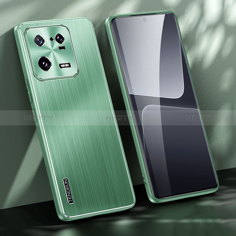 Coque Luxe Aluminum Metal Housse et Bumper Silicone Etui JL1 pour Xiaomi Mi 13 Pro 5G Vert Plus