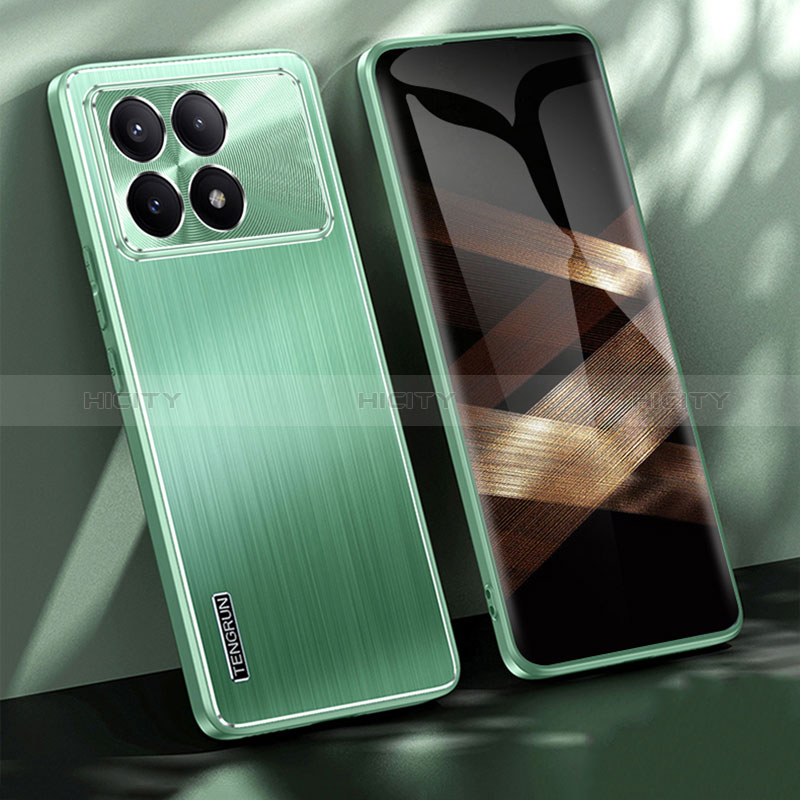 Coque Luxe Aluminum Metal Housse et Bumper Silicone Etui JL1 pour Xiaomi Redmi K70 5G Vert Plus