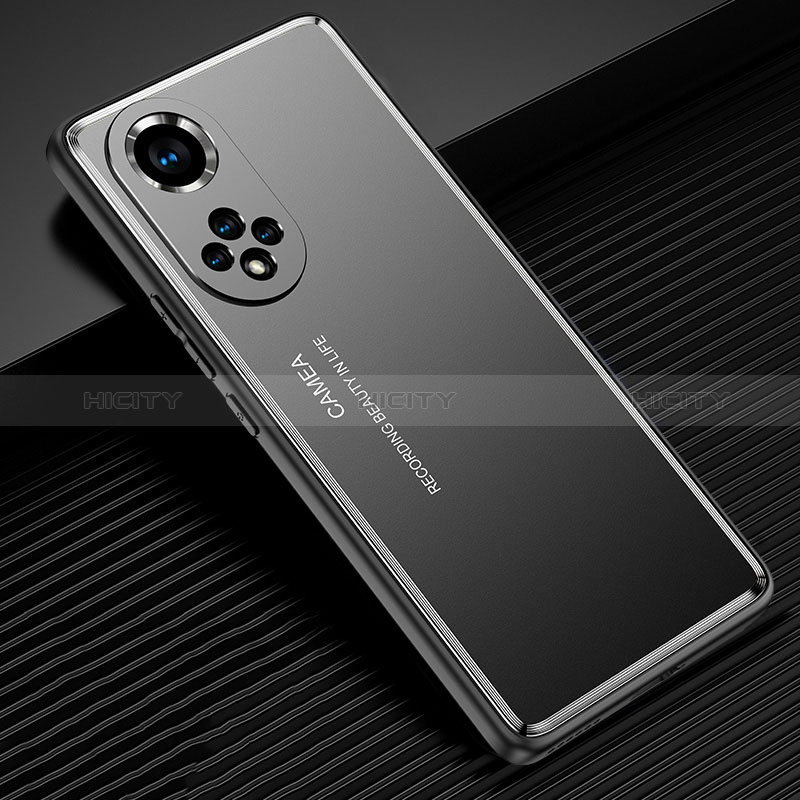 Coque Luxe Aluminum Metal Housse et Bumper Silicone Etui JL2 pour Huawei Honor 50 Pro 5G Noir Plus