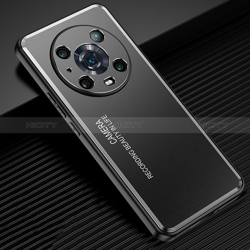 Coque Luxe Aluminum Metal Housse et Bumper Silicone Etui JL2 pour Huawei Honor Magic4 Pro 5G Noir Plus