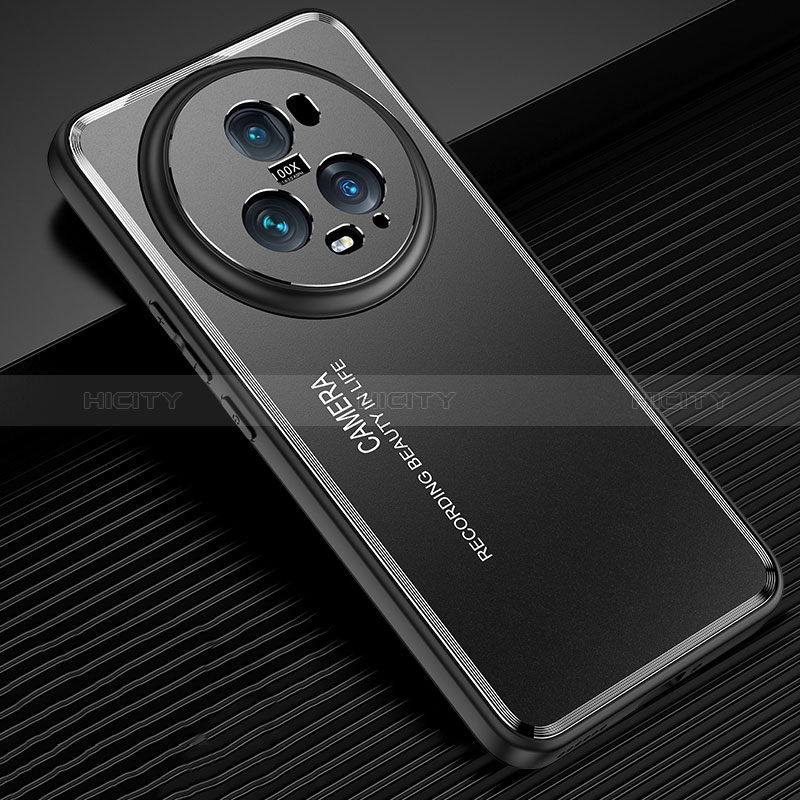 Coque Luxe Aluminum Metal Housse et Bumper Silicone Etui JL2 pour Huawei Honor Magic5 Pro 5G Noir Plus