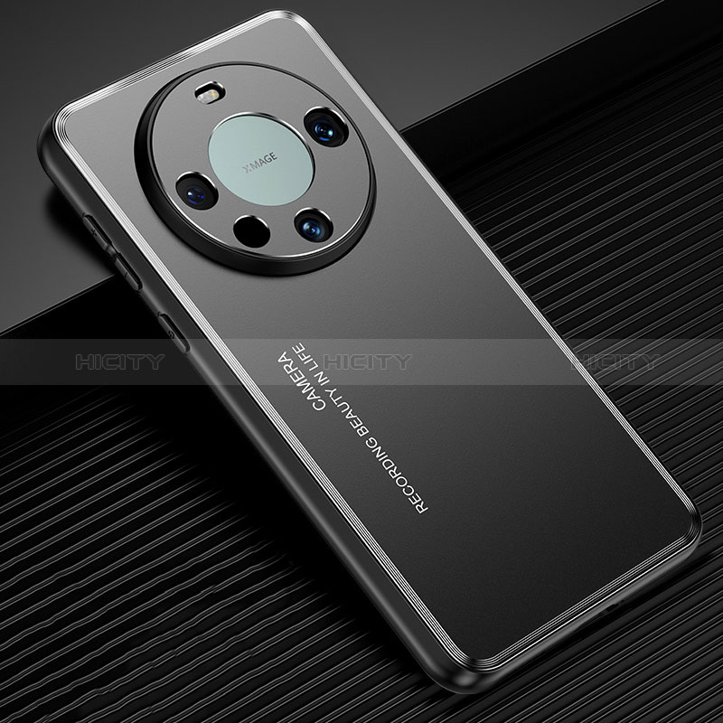 Coque Luxe Aluminum Metal Housse et Bumper Silicone Etui JL2 pour Huawei Mate 60 Pro Noir Plus