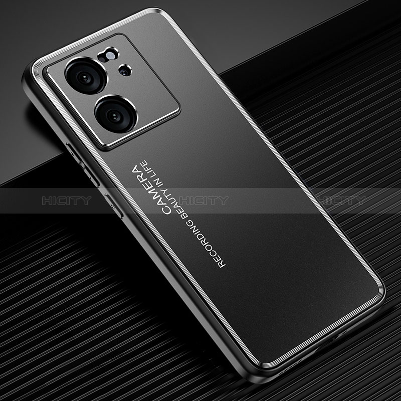 Coque Luxe Aluminum Metal Housse et Bumper Silicone Etui JL2 pour Xiaomi Mi 13T 5G Noir Plus