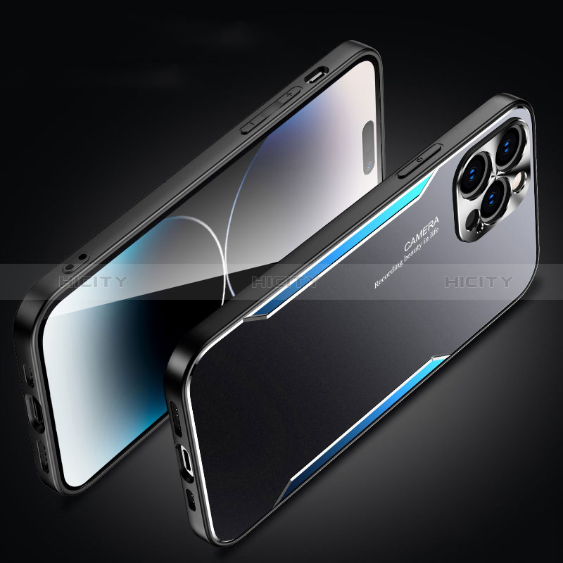 Coque Luxe Aluminum Metal Housse et Bumper Silicone Etui JL3 pour Apple iPhone 14 Pro Max Plus