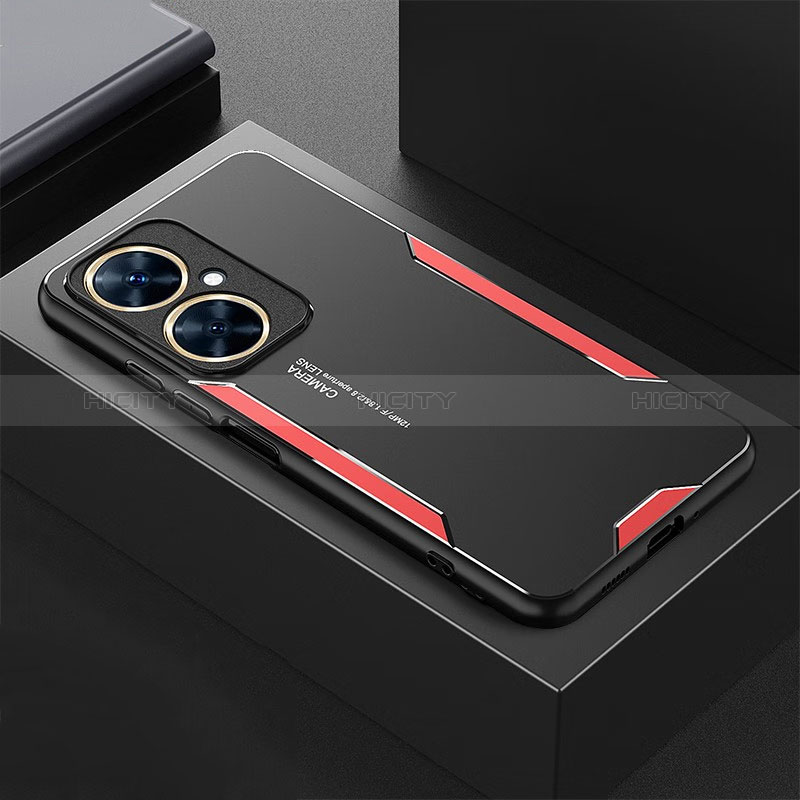 Coque Luxe Aluminum Metal Housse et Bumper Silicone Etui JL3 pour Huawei Nova 11i Plus