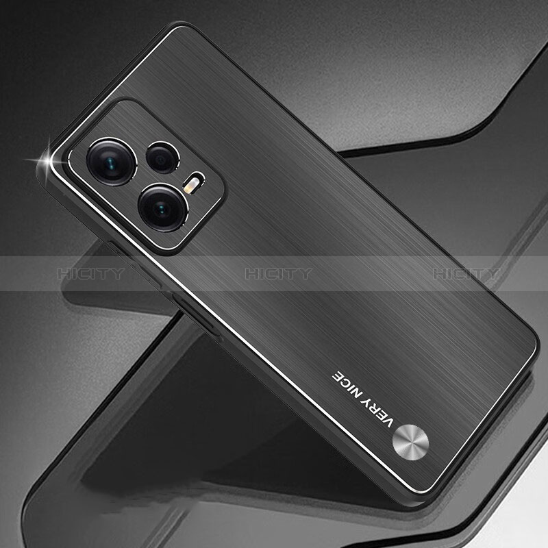 Coque Luxe Aluminum Metal Housse et Bumper Silicone Etui JS1 pour Xiaomi Poco X5 5G Noir Plus