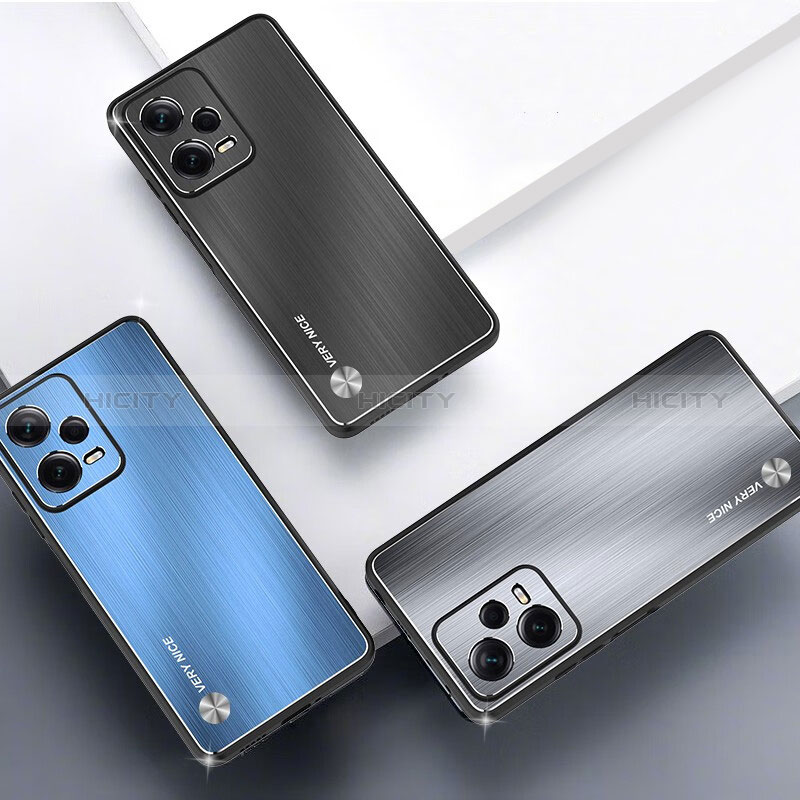 Coque Luxe Aluminum Metal Housse et Bumper Silicone Etui JS1 pour Xiaomi Redmi Note 12 Pro+ Plus 5G Plus