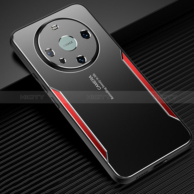 Coque Luxe Aluminum Metal Housse et Bumper Silicone Etui PB1 pour Huawei Mate 60 Pro Rouge Plus