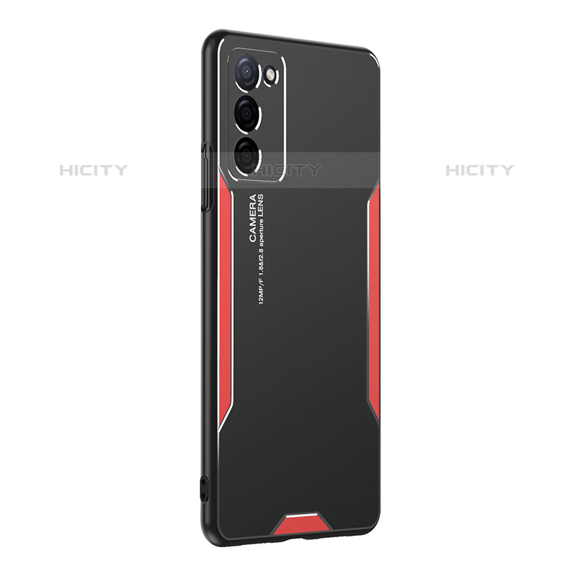 Coque Luxe Aluminum Metal Housse et Bumper Silicone Etui PB1 pour Oppo A53s 5G Rouge Plus