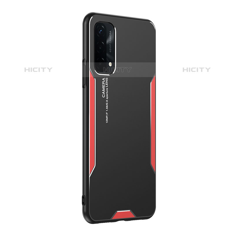 Coque Luxe Aluminum Metal Housse et Bumper Silicone Etui PB1 pour Oppo A93 5G Rouge Plus