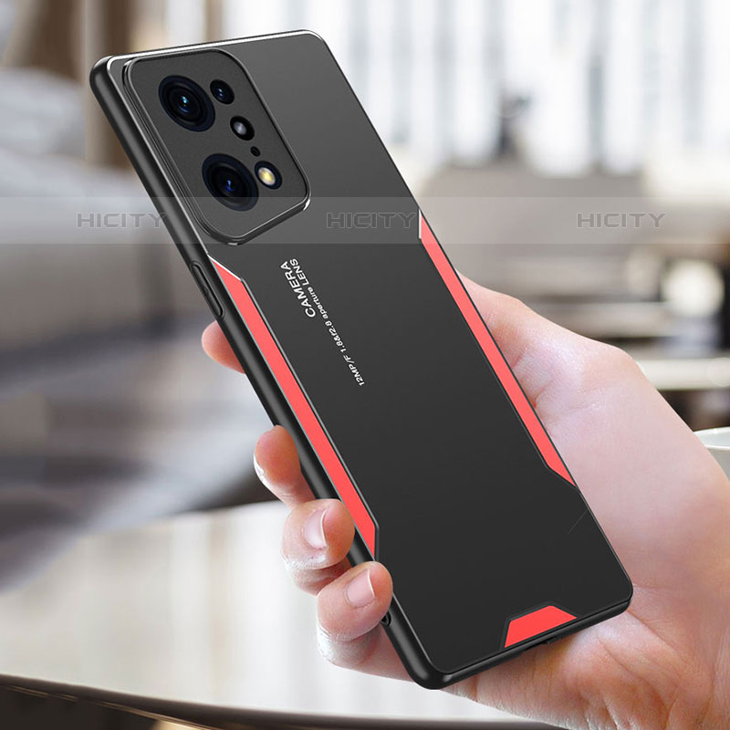 Coque Luxe Aluminum Metal Housse et Bumper Silicone Etui PB1 pour Oppo Find X5 Pro 5G Plus