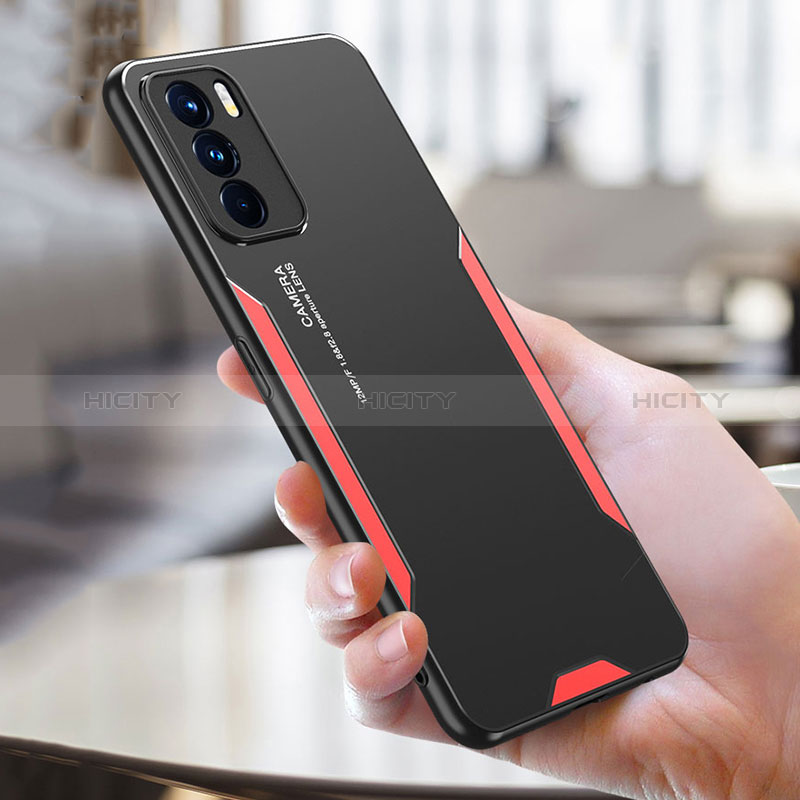 Coque Luxe Aluminum Metal Housse et Bumper Silicone Etui PB1 pour Oppo K9 Pro 5G Plus