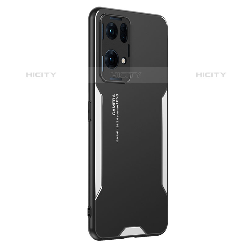 Coque Luxe Aluminum Metal Housse et Bumper Silicone Etui PB1 pour Oppo Reno7 Pro 5G Plus