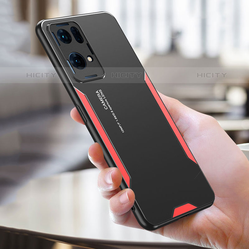 Coque Luxe Aluminum Metal Housse et Bumper Silicone Etui PB1 pour Oppo Reno7 Pro 5G Plus