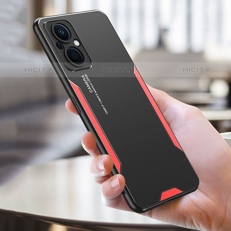 Coque Luxe Aluminum Metal Housse et Bumper Silicone Etui PB1 pour Oppo Reno8 Lite 5G Plus