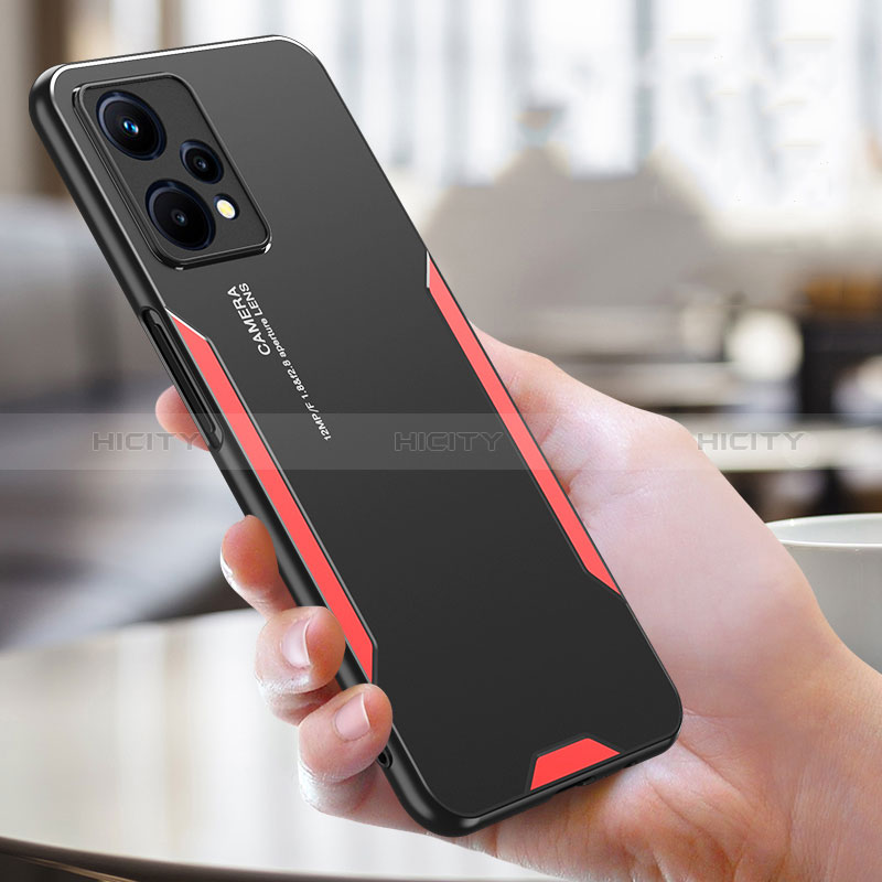 Coque Luxe Aluminum Metal Housse et Bumper Silicone Etui PB1 pour Realme 9 5G Plus