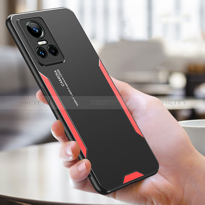 Coque Luxe Aluminum Metal Housse et Bumper Silicone Etui PB1 pour Realme GT Neo3 5G Plus